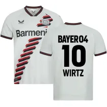 WIRTZ #10 Leverkusen Away Fans Soccer Jersey 2023/24 有号上广告条 ★★