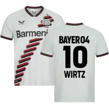 WIRTZ #10 Leverkusen Away Fans Soccer Jersey 2023/24 有号上广告条 ★★