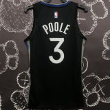 Warriors POOLE#3 Black Grey NBA Jerseys