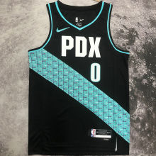 2023 Trail Blazerst LILLARD #0 Black City Edition NBA Jerseys