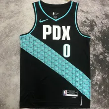 2023 Trail Blazerst LILLARD #0 Black City Edition NBA Jerseys