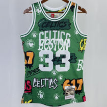 1985/86 Celtics BIRD #33 Green Retro NBA Jerseys 热压