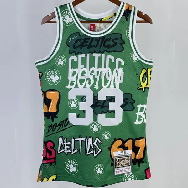 1985/86 Celtics BIRD #33 Green Retro NBA Jerseys 热压