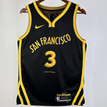 2023/24 Warriors PAUL #3 Black City Edition NBA Jerseys