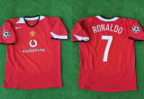 2004/06 M Utd Home Long Sleeve Retro Soccer Jersey