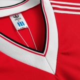 1983 M Utd Home Red Retro Long Sleeve Soccer Jersey