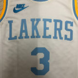 Lakers DAVIS #3 White Retro NBA Jerseys