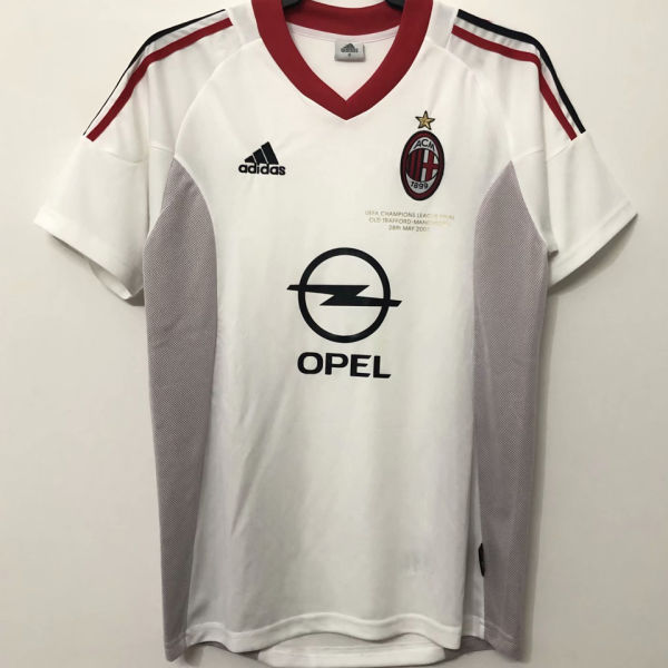 2002/03 AC Milan Away White Retro Soccer Jersey