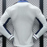 2024/25 England Home White Player Version Long Sleeve Jersey