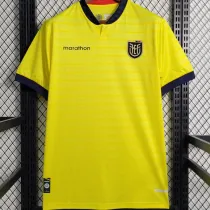 2023/24 Ecuador Home Yellow Fans Soccer Jersey