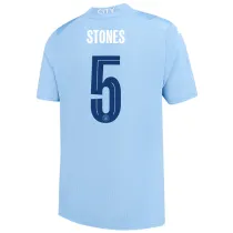 STONES #5 Man City 1:1 Home Blue Fans Jersey 2023/24 (UCL Font) ★★
