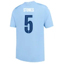 STONES #5 Man City 1:1 Home Blue Fans Jersey 2023/24 (UCL Font) ★★