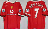 2004/06 M Utd Home Long Sleeve Retro Soccer Jersey