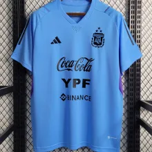 2023 Argentina Blue 3 Start Training Jersey 3星 背后有广告
