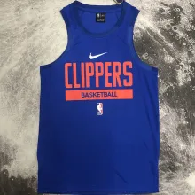2023/24 Clippers Blue Training Tank Top NBA Jerseys