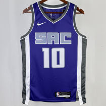 2023/24 Kings SABONIS #10 Purple NBA Jerseys 热压