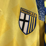 1995/97 Parma Home Yellow Retro Soccer Jersey