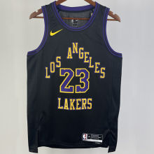 2023/24 Lakers JAMES #23 Black City Edition NBA Jerseys