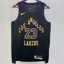 2023/24 Lakers JAMES #23 Black City Edition NBA Jerseys
