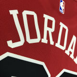Bulls Jordan #23 Red NBA Jerseys Hot Pressed
