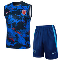 2024 England Blue Inkjet Vest Training Jersey(A Set)喷墨