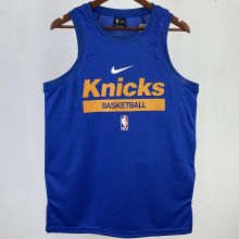 2023/24 NY Knicks Blue Training Tank Top NBA Jerseys