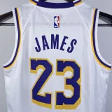 Lakers JAMES #23 White Kids NBA Jersey 热压
