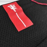 2007-08 M Utd Away Black Long Sleeve Retro Soccer Jersey