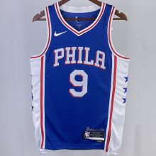 2023/24 76ers OUBRE JR. #9 Blue NBA Jerseys