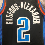 2023/24 KC Thunder GILGEOUS-ALEXANDER #2 Black City Edition NBA Jerseys