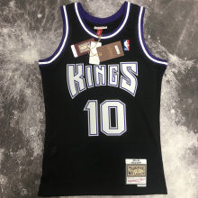 2001/02 Kings BIBBY #10 Black Retro NBA Jerseys 热压
