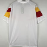 1990/91 Roma Away White Retro Soccer Jersey