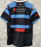 2023 Cardiff Away Blue Black Rugby Shirt 卡迪夫