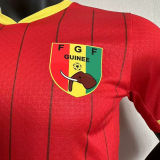 2024 Guinee Away Red Player Version Soccer Jersey 几内亚