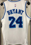 LA Lakers Bryant # 24 White NBA Jerseys Hot Pressed