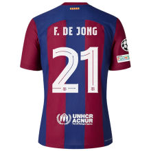 F. DE JONG #21 BA 1:1 Quality Home Fans Jersey 2023/24 (UCL Font 欧冠字体) ★★