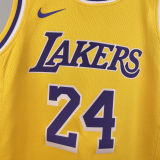 Lakers BRYANT #24 Yellow Kids NBA Jersey 热压