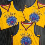 2018 Warriors THOMPSON #11 The Bay NBA Jerseys Hot Pressed