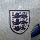 2024/25 England Home White Player Version Long Sleeve Jersey