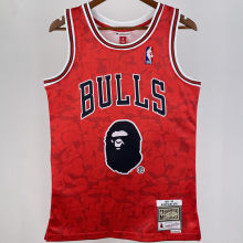 1997/98 Bulls BAPE×M&N #93 Red NBA Jerseys