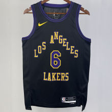 2023/24 Lakers JAMES #6 Black City Edition NBA Jerseys