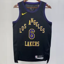 2023/24 Lakers JAMES #6 Black City Edition NBA Jerseys