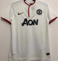 2013/14 M Utd Away White Retro Soccer Jersey