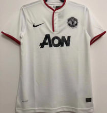2013/14 M Utd Away White Retro Soccer Jersey