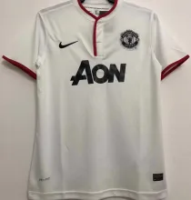 2013/14 M Utd Away White Retro Soccer Jersey