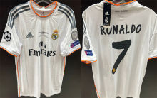 RONALDO # 7 RM Home Retro Jersey 2013/14 (Have All Patch) (9) 全套章 +2014胸前小字 ★★