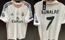 RONALDO # 7 RM Home Retro Jersey 2013/14 (Have All Patch) (9) 全套章 +2014胸前小字 ★★