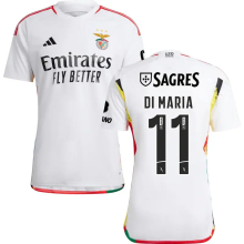 DI MARIA #11 Benfica Third White Fans Jersey 2023/24 (League Font Font 联赛字体) ★★