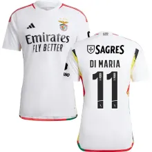DI MARIA #11 Benfica Third White Fans Jersey 2023/24 (League Font Font 联赛字体) ★★