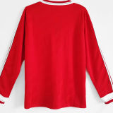 1986 M Utd Home Long Sleeve Retro Soccer Jersey